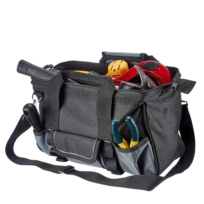 حقيبة أدوات رائجة البيع بشعار مخصص منظم تخزين رخيص للعمل في الحديقة شديد التحمل ومتين بفتحة واسعة ومتعدد الوظائف كهربائي - UNEEDAL