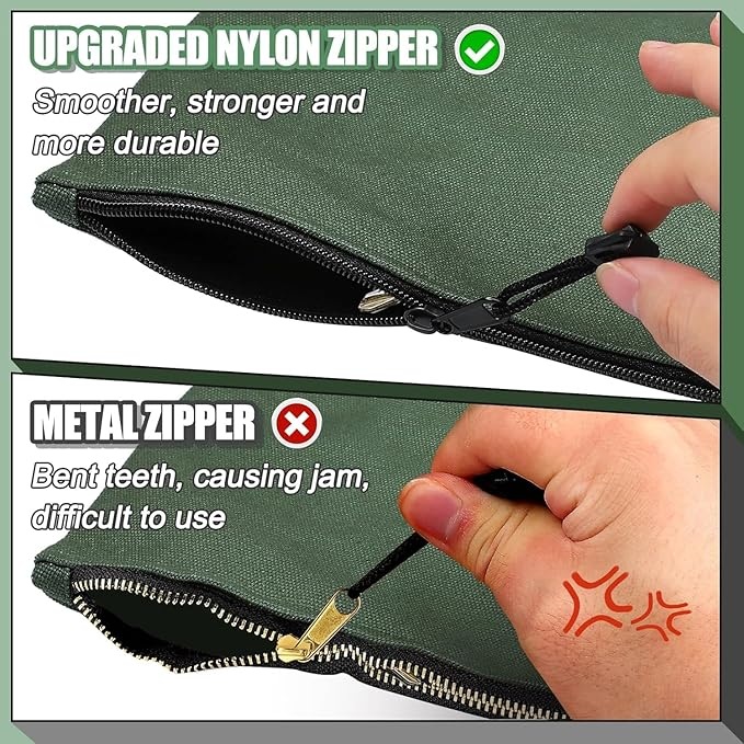 حقيبة أدوات قماشية متينة مكونة من 6 قطع بألوان عصرية مخصصة للكهرباء وإصلاح السيارات والبستنة وتصفيف الشعر ومستحضرات التجميل والقرطاسية والمزيد - UNEEDAL