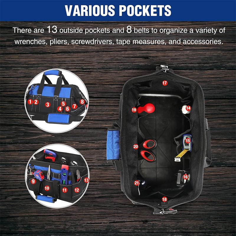 Custom One Shoulder Work Tool Storage Bag